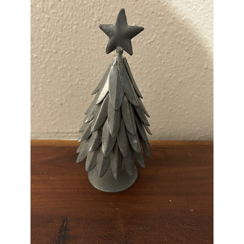 Pottery Barn Galvanized Tree with Star ~ 7.25" Tall ~ Christmas ~